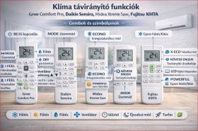 Klíma távirányító funkciók, hogyan állítsam be?